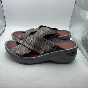 Bzees Desire Women's green wedge Slide Sandals size 7.5